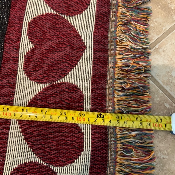 VTG I Love Lucy Lucille Ball Lucy Ricky Graphic Tapestry Woven Afghan 50" x 60" - Picture 12 of 16